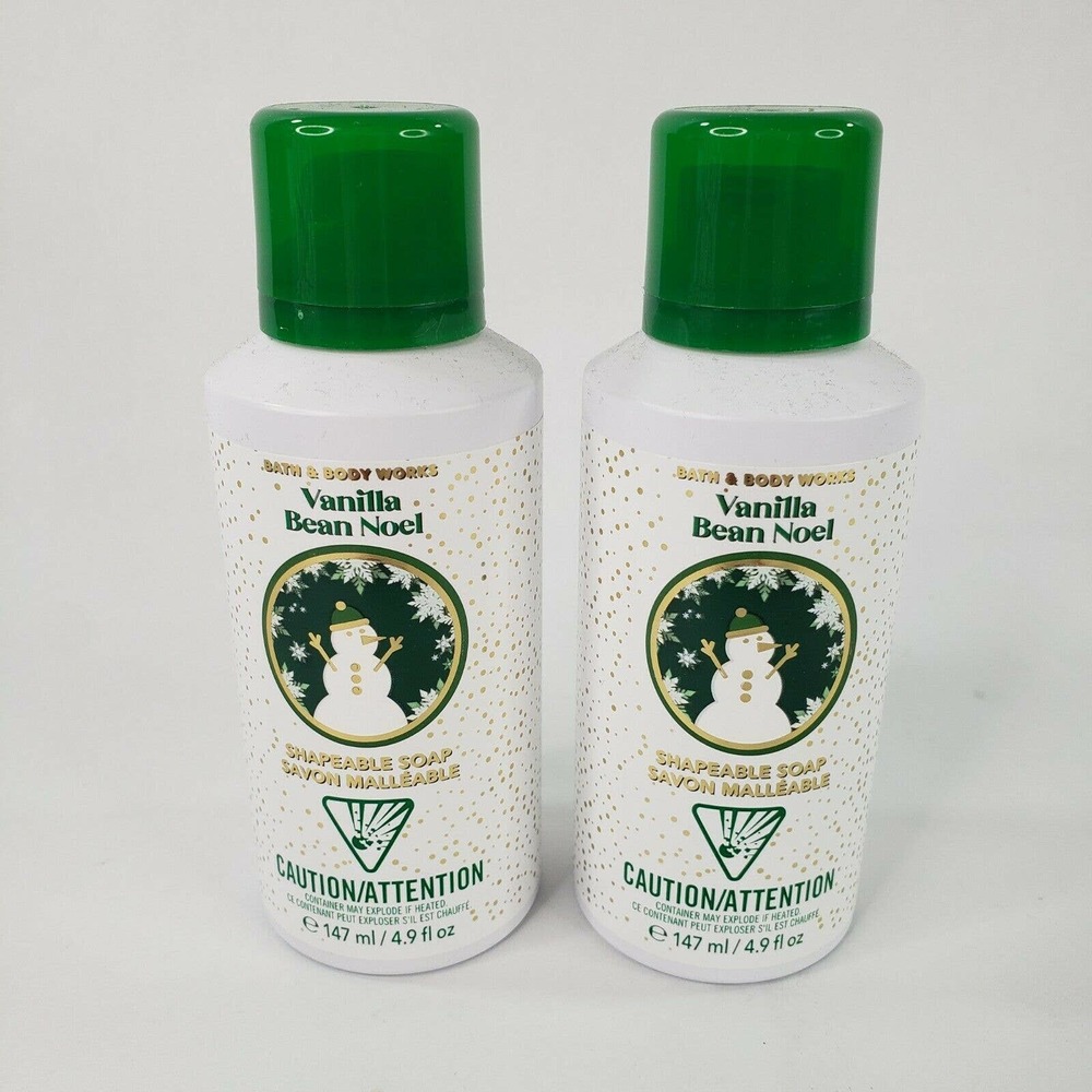 2 Bath & Body Works Vanilla Bean Noel Shapeable Soap 4.9 oz Clean Fun Foam - Picture 3 of 7